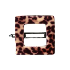 Square Leopard Hair Clip