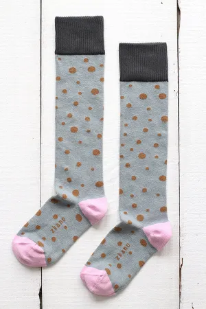 STELLA DIAGONAL DOTS KNEE SOCKS