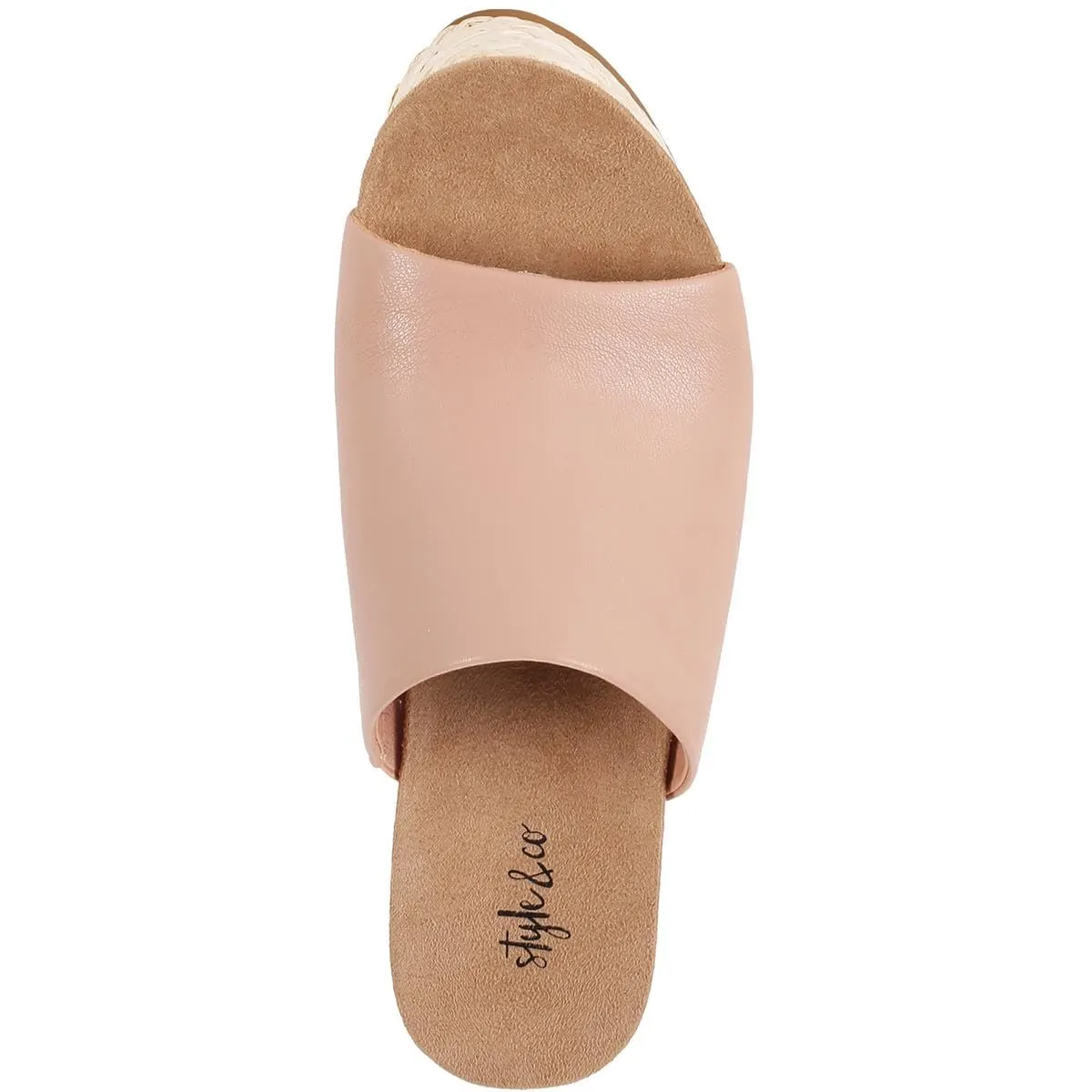 Style & Co. Womens Larissaa Faux Leather Slip On Espadrilles Tan 11 Medium (B,M)