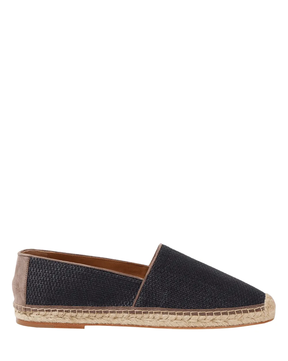 Techno Raffia Espadrilles in Black and Bisonte