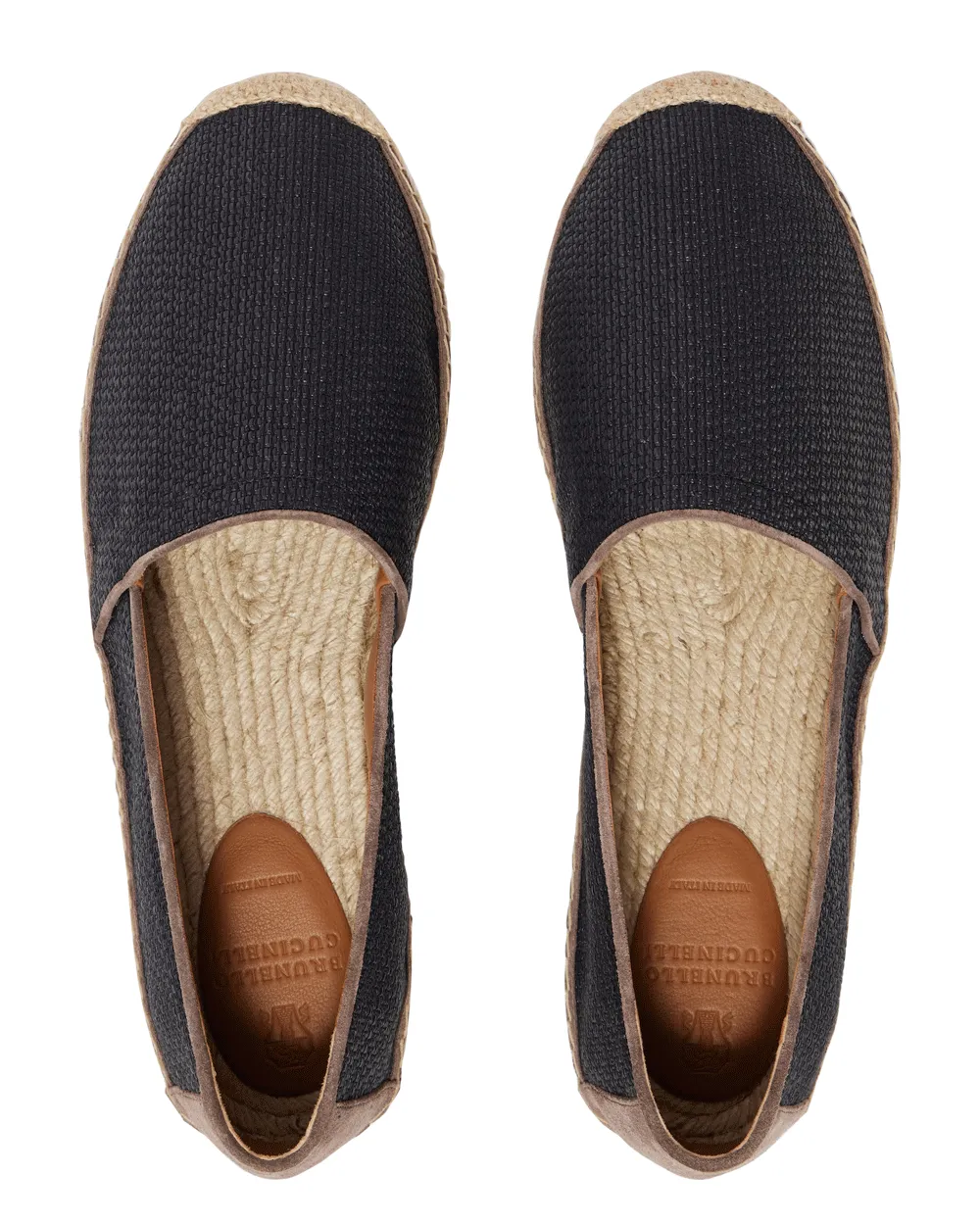 Techno Raffia Espadrilles in Black and Bisonte