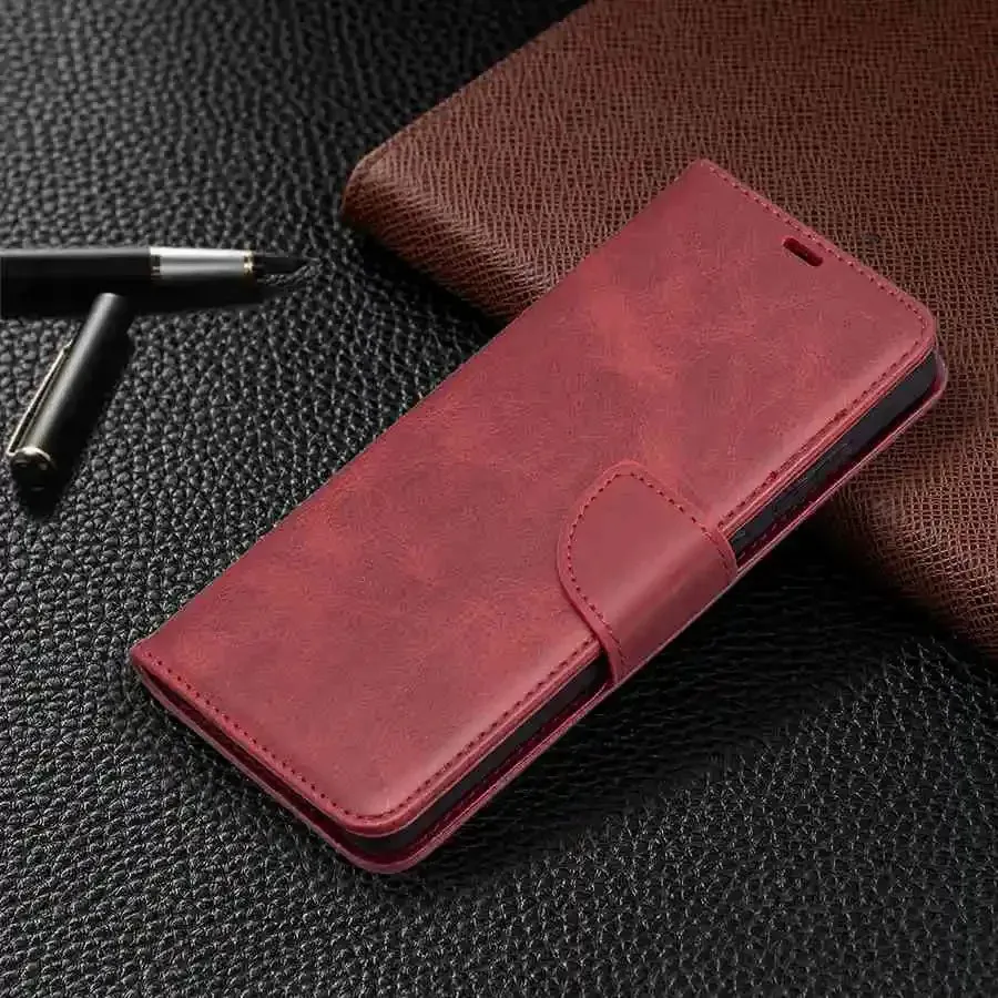 Wallet Sheepskin Leather Flip Case For Samsung Galaxy