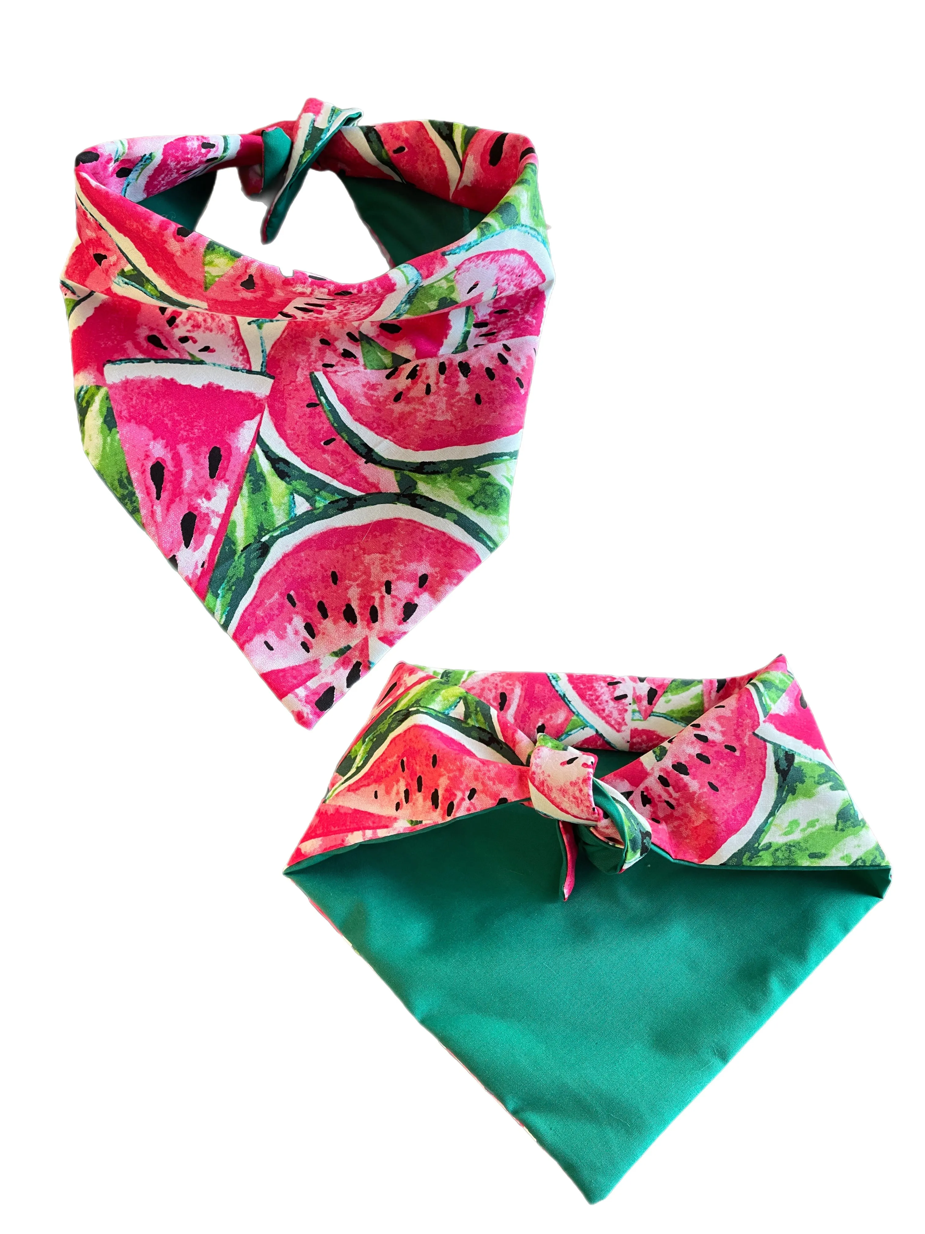 Wide Martingale greyhound collar sassy delicious watermelon cotton 50mm width super soft
