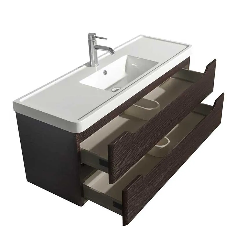 Wyndham Collection Murano 48 inch Single Bathroom Vanity in Espresso, Acrylic-Resin Countertop, Integrated Sink, and 46 inch Mirror